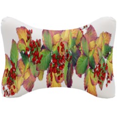 Leaves Autumn Berries Garden Seat Head Rest Cushion by Simbadda