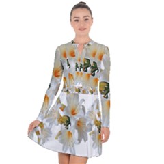 Lilies White Belladonna Long Sleeve Panel Dress by Simbadda