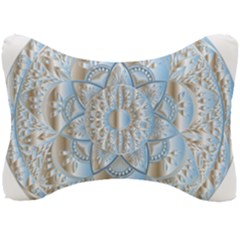 Mandala Floral Line Art Decorative Seat Head Rest Cushion by Simbadda