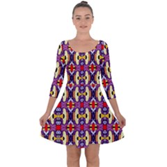 K 8 Quarter Sleeve Skater Dress by ArtworkByPatrick