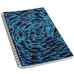 Neon Abstract Surface Texture Blue 5 5  X 8 5  Notebook by HermanTelo