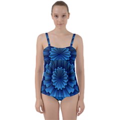 Mandala Background Texture Twist Front Tankini Set by HermanTelo