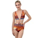 African Background Tied Up Two Piece Swimsuit View1