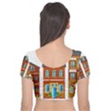 City Buildings Brick Architecture Velvet Short Sleeve Crop Top  View2