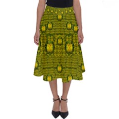 Flower Island With A Sunrise So Peaceful Perfect Length Midi Skirt by pepitasart