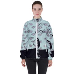 Wide Eyed Girl Women s High Neck Windbreaker by snowwhitegirl