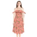 Fruit Apple Shoulder Tie Bardot Midi Dress View1