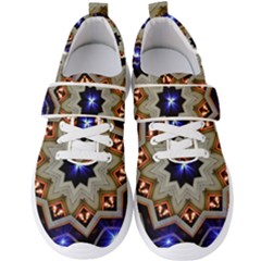 Background Mandala Star Men s Velcro Strap Shoes by Mariart