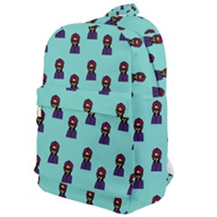 Nerdy 60s  Girl Pattern Aqua Classic Backpack by snowwhitegirl