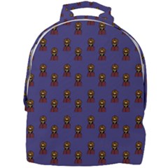 Nerdy 60s  Girl Pattern Dark Purple Mini Full Print Backpack by snowwhitegirl