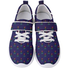 Nerdy 60s  Girl Pattern Blue Men s Velcro Strap Shoes by snowwhitegirl