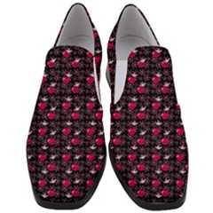 Cherries An Bats Black Women Slip On Heel Loafers by snowwhitegirl