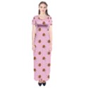 Peach Rose Pink Short Sleeve Maxi Dress View1