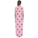 Peach Rose Pink Short Sleeve Maxi Dress View2