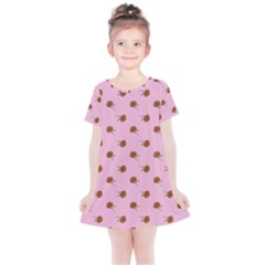 Peach Rose Pink Kids  Simple Cotton Dress by snowwhitegirl