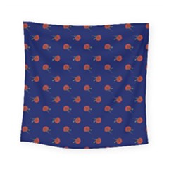 Red Rose Blue Square Tapestry (small) by snowwhitegirl