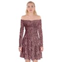 Knitted Wool Rose Off Shoulder Skater Dress View1