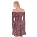 Knitted Wool Rose Off Shoulder Skater Dress View2