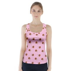 Peach Rose Pink Racer Back Sports Top by snowwhitegirl