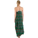 Red Roses Teal Green Cami Maxi Ruffle Chiffon Dress View2