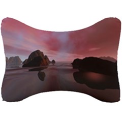 Rocks Sky Landscape Sea Wave Seat Head Rest Cushion by Simbadda