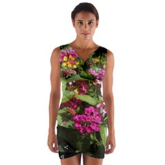 Summer Lantana W Bee Wrap Front Bodycon Dress by Riverwoman