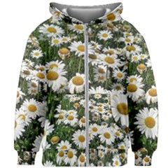 Columbus Commons Shasta Daisies Kids  Zipper Hoodie Without Drawstring by Riverwoman