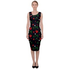 Strawberries Pattern Sleeveless Pencil Dress by bloomingvinedesign