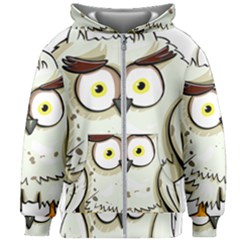 Owl Bird Eyes Cartoon Good Kids  Zipper Hoodie Without Drawstring by Sudhe