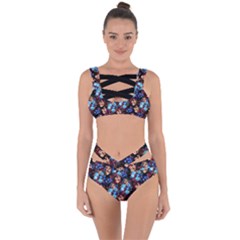 Flowers Boho Bandaged Up Bikini Set  by flowerland