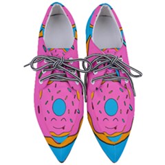 Donut Doughnut Dessert Clip Art Women s Pointed Oxford Shoes by Simbadda