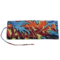 Graffiti Colourful Street Art Art Roll Up Canvas Pencil Holder (s) by Simbadda