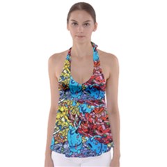 Graffiti Wall Mural Painting Arts Babydoll Tankini Top by Simbadda