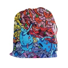 Graffiti Wall Mural Painting Arts Drawstring Pouch (xxl) by Simbadda