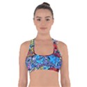 Graffiti Wall Mural Painting Arts Cross Back Sports Bra View1