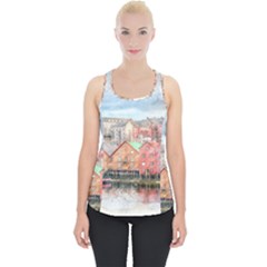 Architecture City Buildings River Piece Up Tank Top by Simbadda