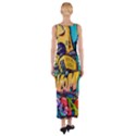 Graffiti Street Art Mountains Wall Fitted Maxi Dress View2