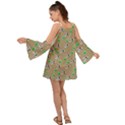 Bunnies pattern Kimono Sleeves Boho Dress View2