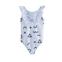 Memphis Pattern Kids  Frill Swimsuit View2