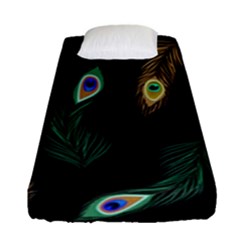 Seamless Pattern With Peacock Feather Fitted Sheet (single Size) by Vaneshart