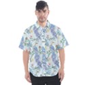 Beautiful Peacock Seamless Pattern Men s Short Sleeve Shirt View1