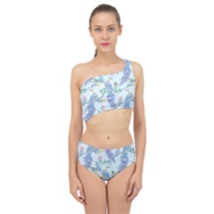 Beautiful Peacock Seamless Pattern Spliced Up Two Piece Swimsuit by Vaneshart