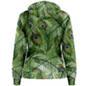 Peacock Feathers Pattern Women s Pullover Hoodie View2