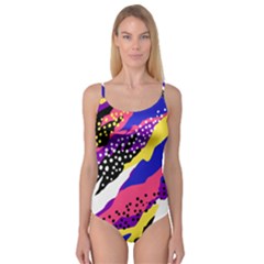 Colorful Abstract Waves Pattern Camisole Leotard  by teeziner