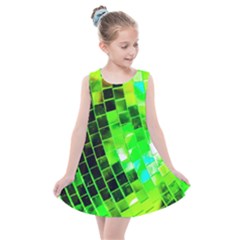 Green Disco Ball Kids  Summer Dress by essentialimage