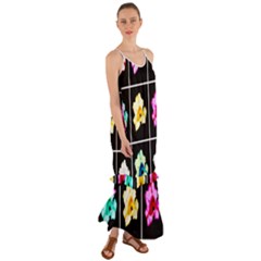 Tulip Collage Cami Maxi Ruffle Chiffon Dress by okhismakingart