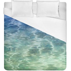 Water Blue Transparent Crystal Duvet Cover (king Size) by HermanTelo