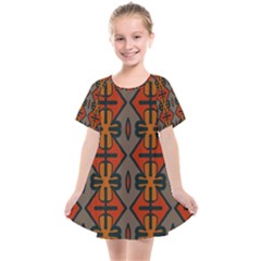 Seamless Digitally Created Tilable Abstract Pattern Kids  Smock Dress by Vaneshart