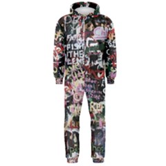 Graffiti Wall Background Hooded Jumpsuit (men)  by Vaneshart