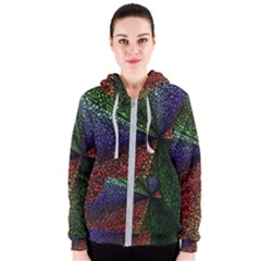 Abstract Colorful Pieces Mosaics Women s Zipper Hoodie by Vaneshart